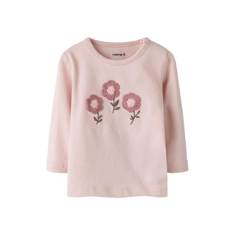 NAME IT Tričko NBFLAMAIA khaki / pink / starorůžová