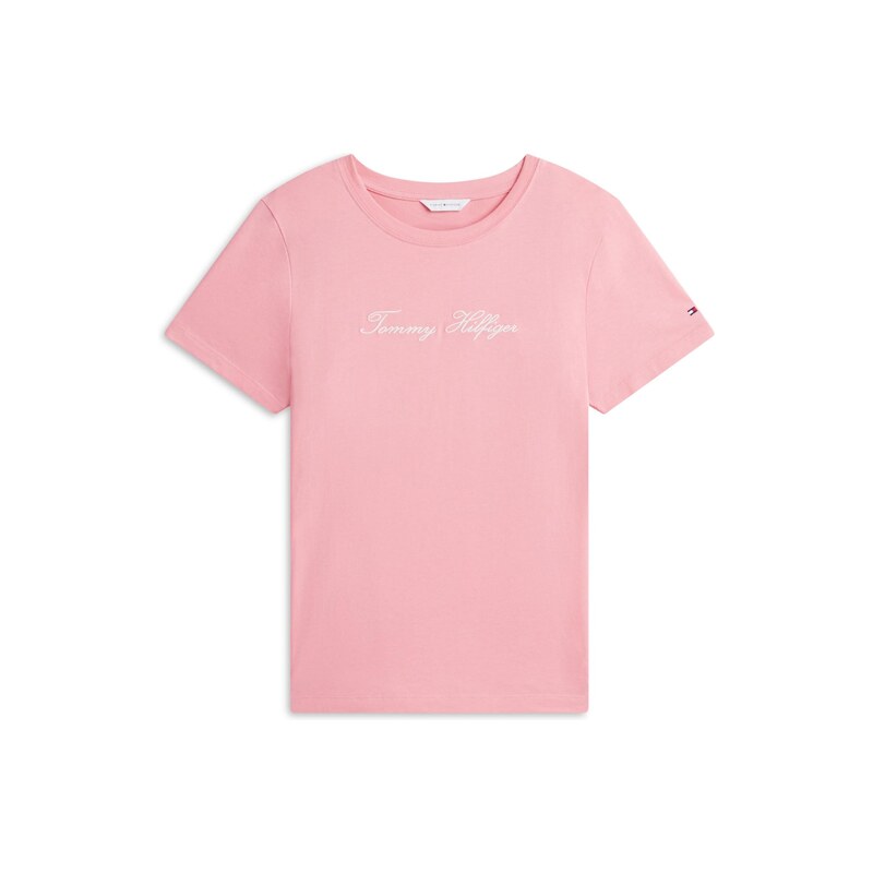 TOMMY HILFIGER Tričko starorůžová / bílá