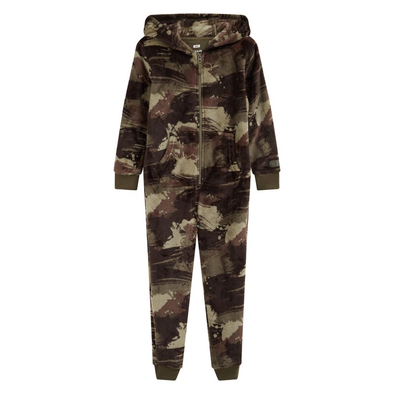 WE Fashion Pyžamo hnědá / khaki / olivová