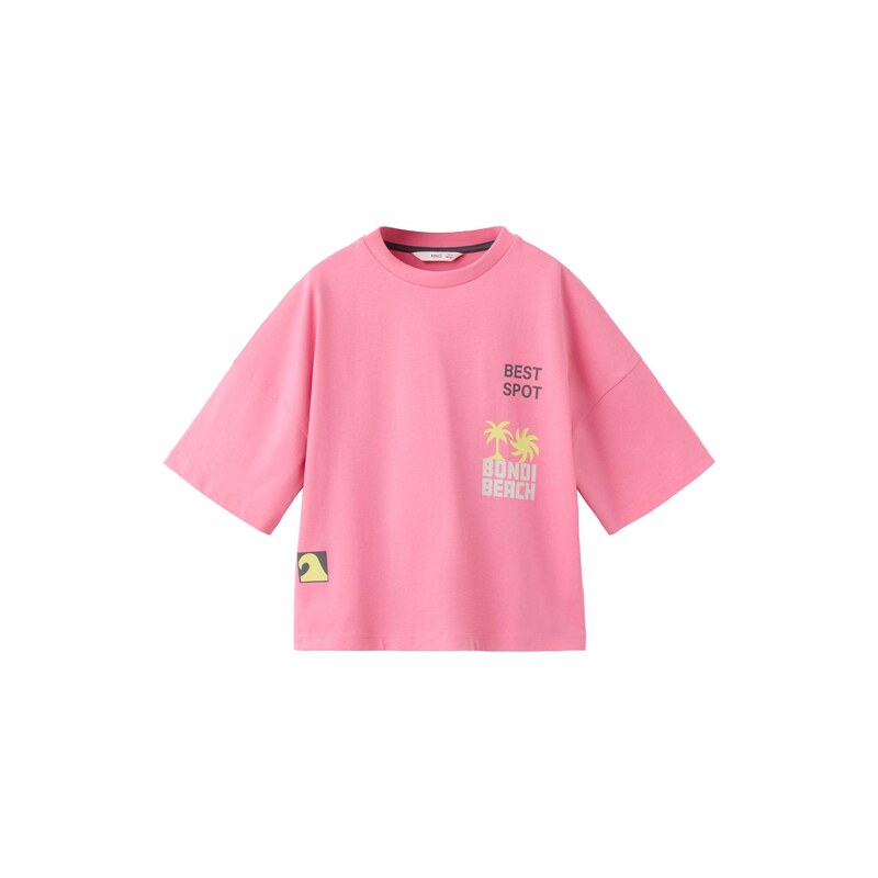 MANGO KIDS Tričko UNDER žlutá / růžová / černá / bílá
