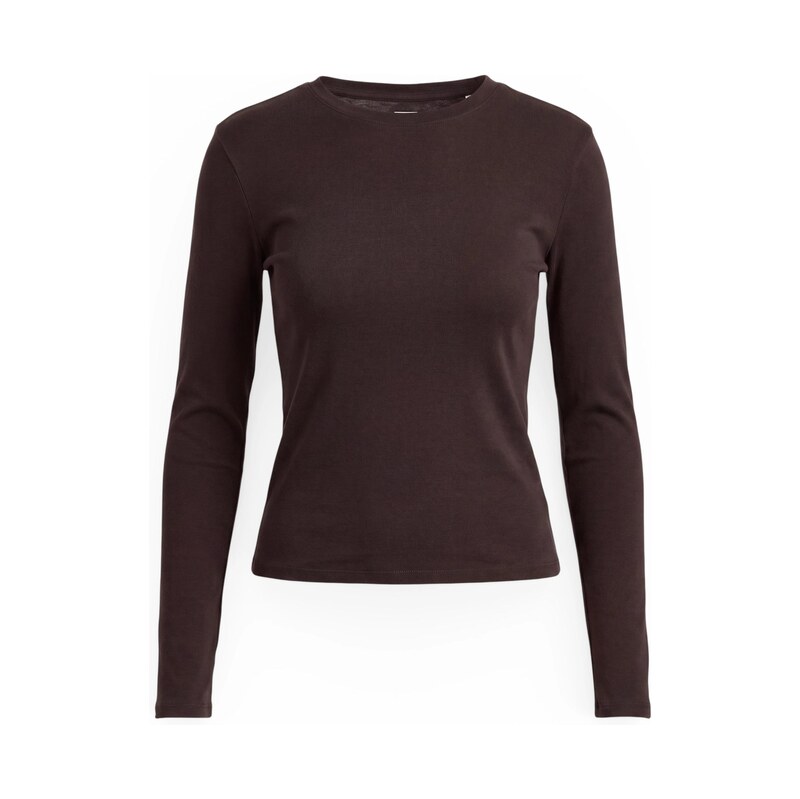 TOPSHOP Tričko EVERYDAY tmavě hnědá