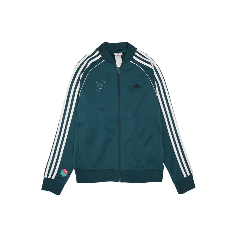 ADIDAS ORIGINALS Přechodná bunda tmavě zelená / bílá