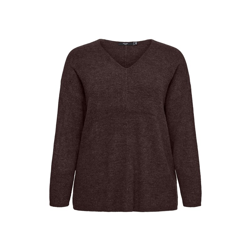 Vero Moda Curve Svetr VMCLEFILE hnědá