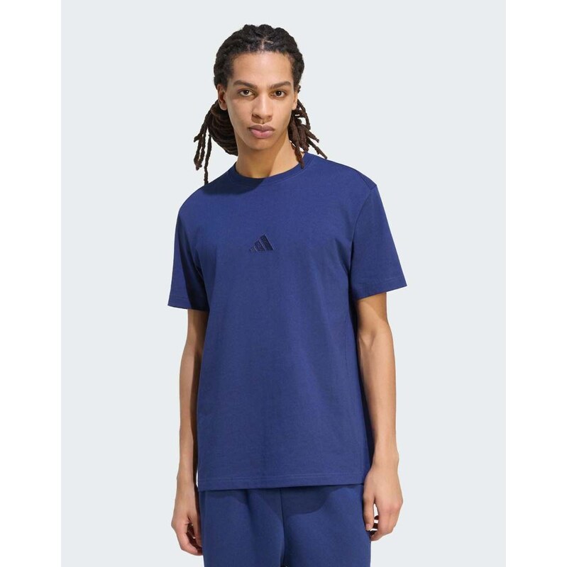 adidas performance Adidas kit small logo t-shirt in dark blue