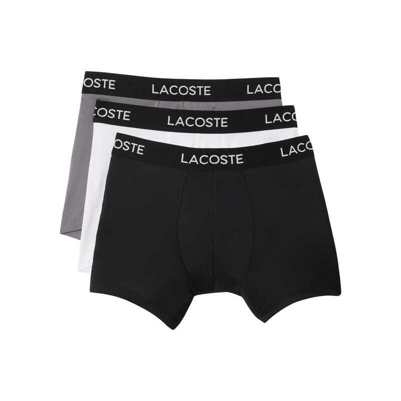 LACOSTE Boxerky šedá / černý melír / bílá