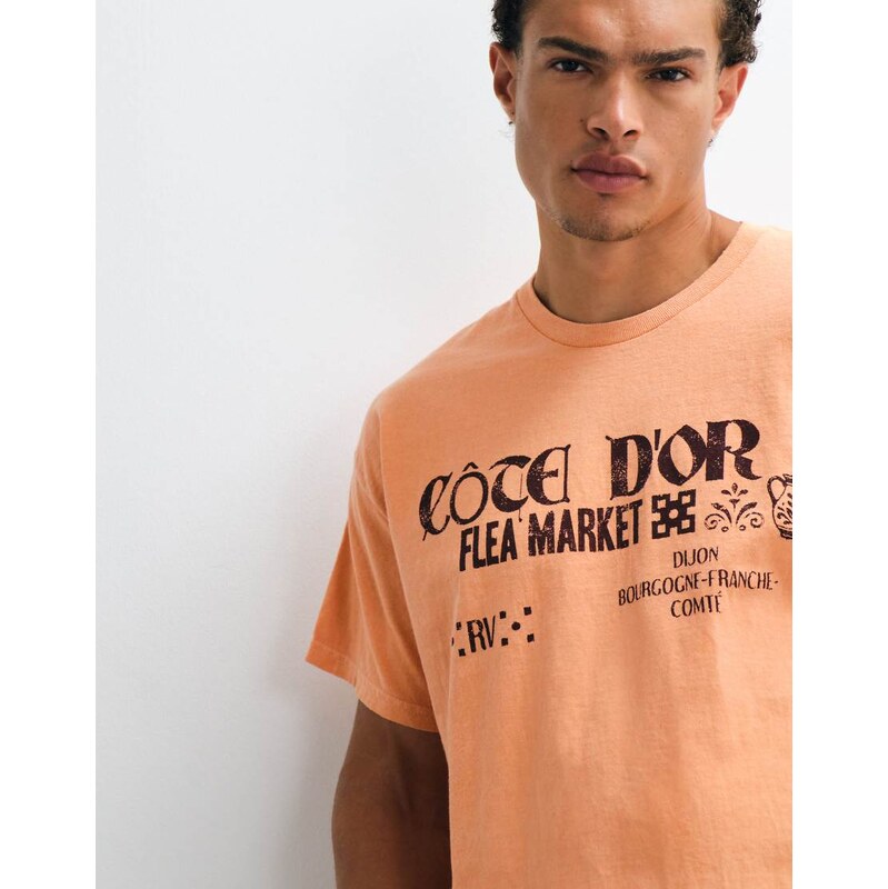 Reclaimed Vintage Unisex jersey tee with flea market print in