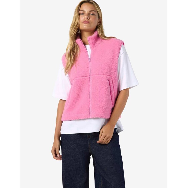 Noisy May Gilet in begonia pink1