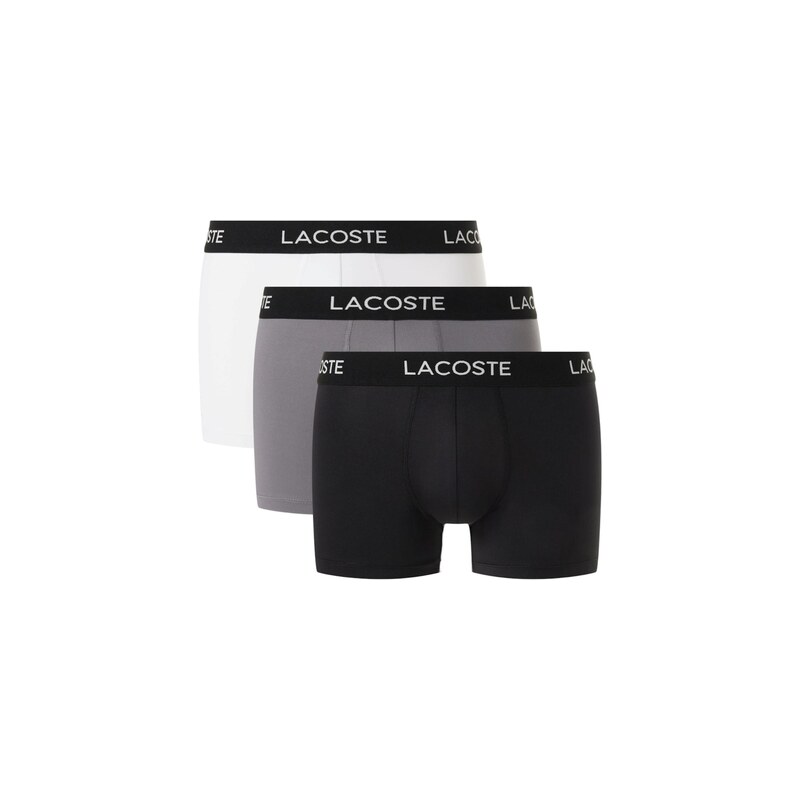 LACOSTE Boxerky šedá / černá / bílá