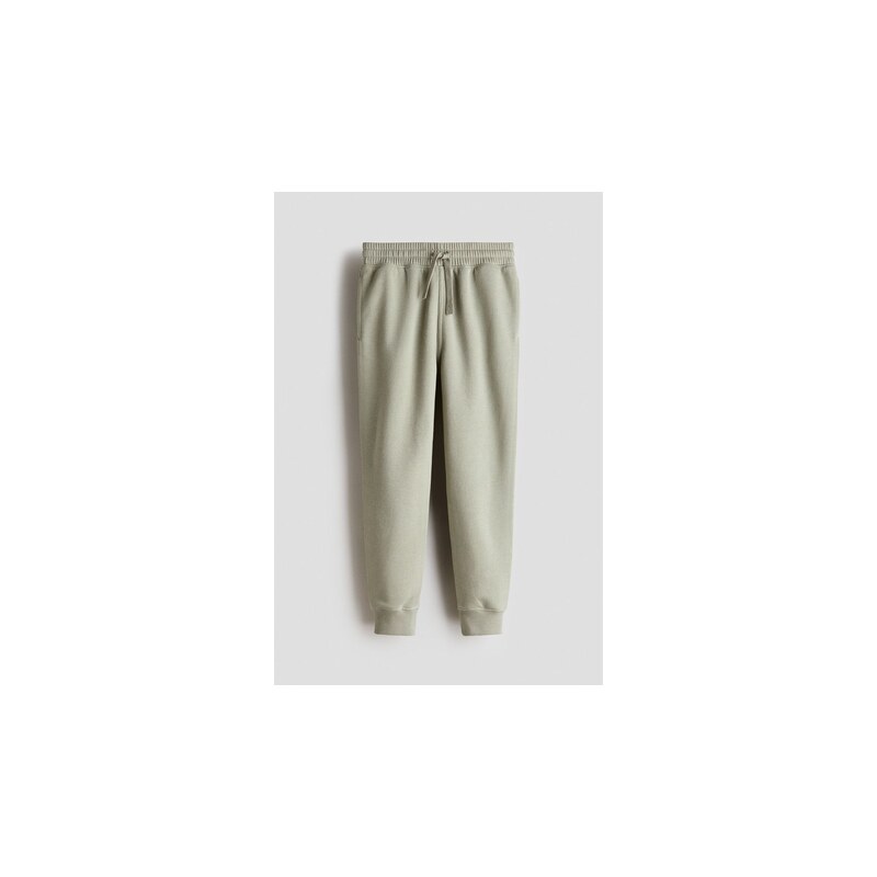 H&M - Kalhoty joggers česaným rubem - Světle Zelená Khaki