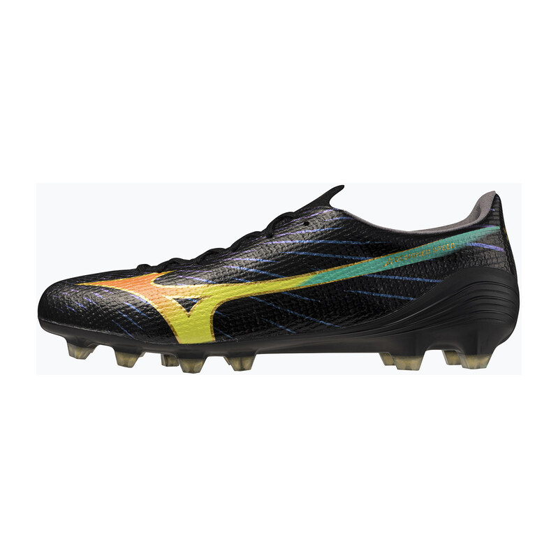 Kopačky Mizuno Alpha III Elite FG black/lava orange/evening