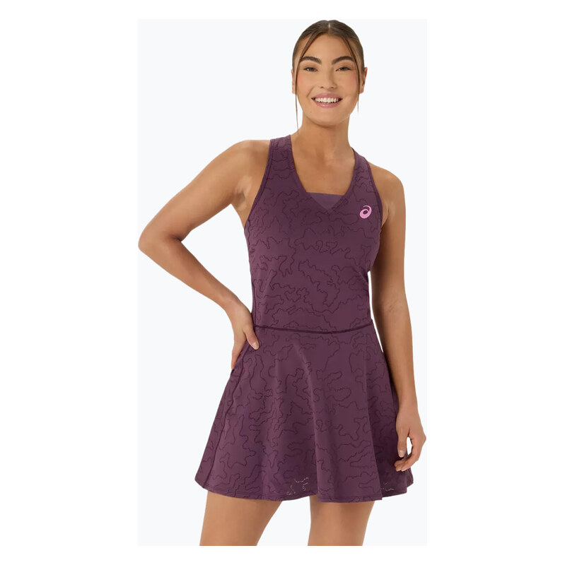 Tenisové šaty ASICS Match Jacquard Dress Dark Aubergine