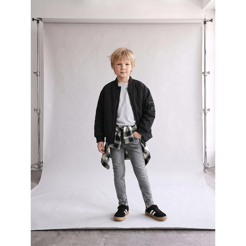 Sinsay - Relaxed skinny džíny s příměsí viskózy - šedá
