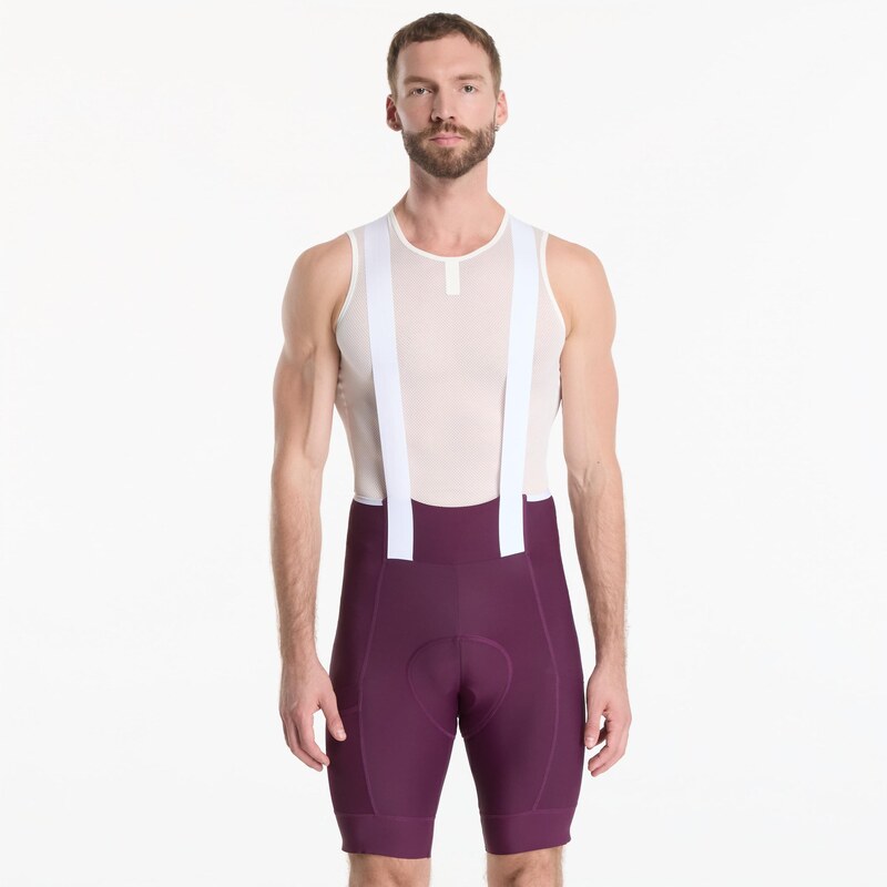 Šortky Rapha Mens Brevet Element Cargo Bib Shorts Plum/ White L