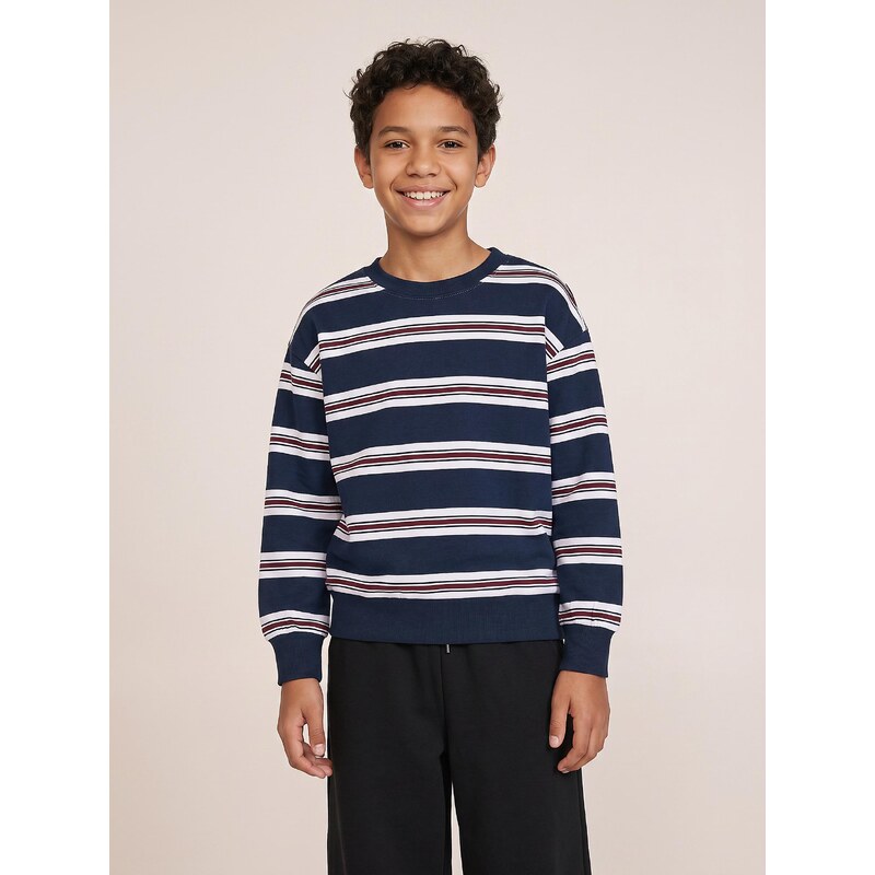 Sinsay - Pruhovaná mikina crewneck - vícebarevná