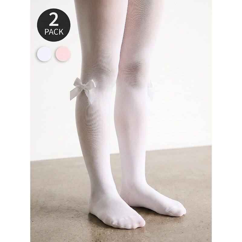 Sinsay - Thick 120 DEN tights with bows, 2-pack - vícebarevná