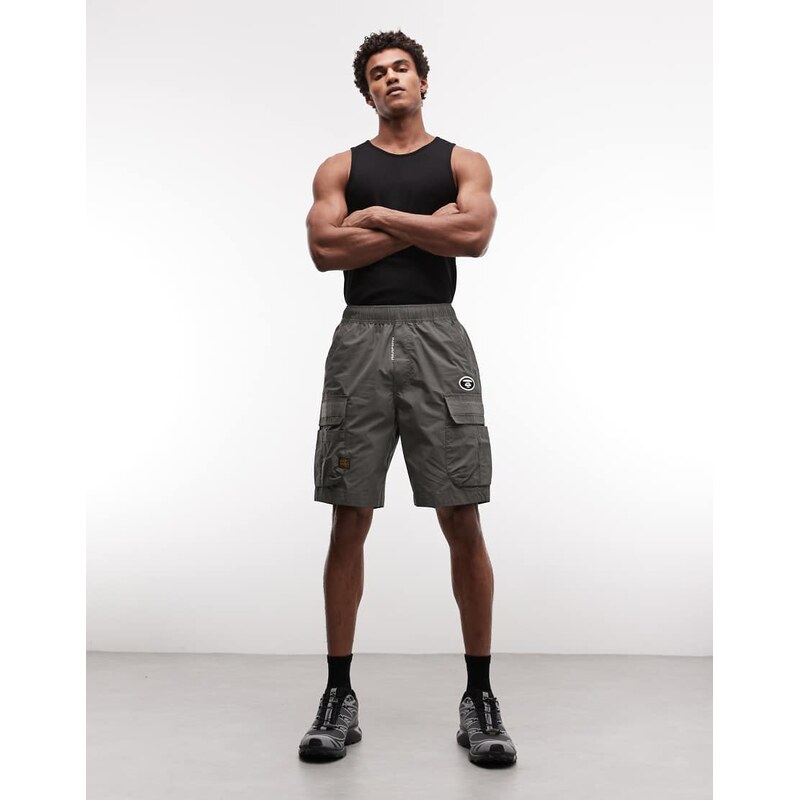 Aape by A Bathing Ape cargo shorts in dark grey