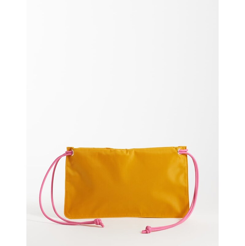 ASOS DESIGN pouch clutch bag in orange
