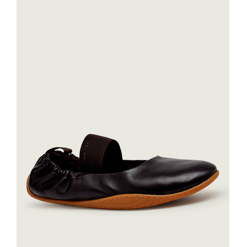 Calvin Klein Kožené baleríny Ballet Mary Jane