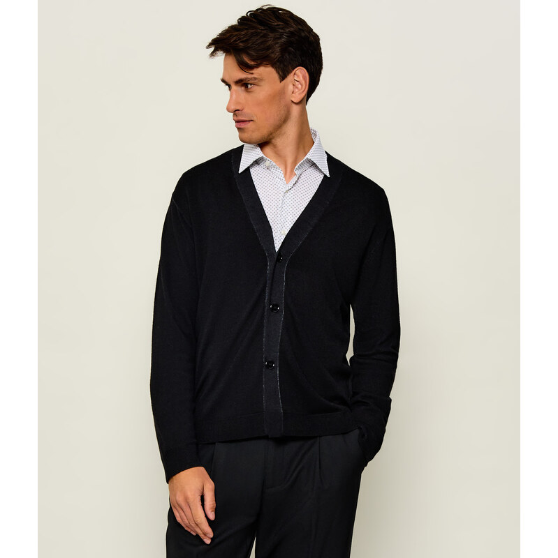 Emporio Armani Vlněný kardigan | regular fit