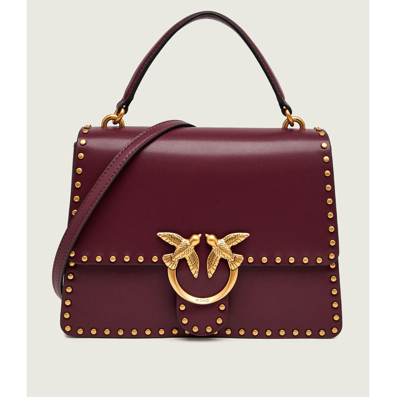Pinko Kožený kufřík top Handle Classic Light