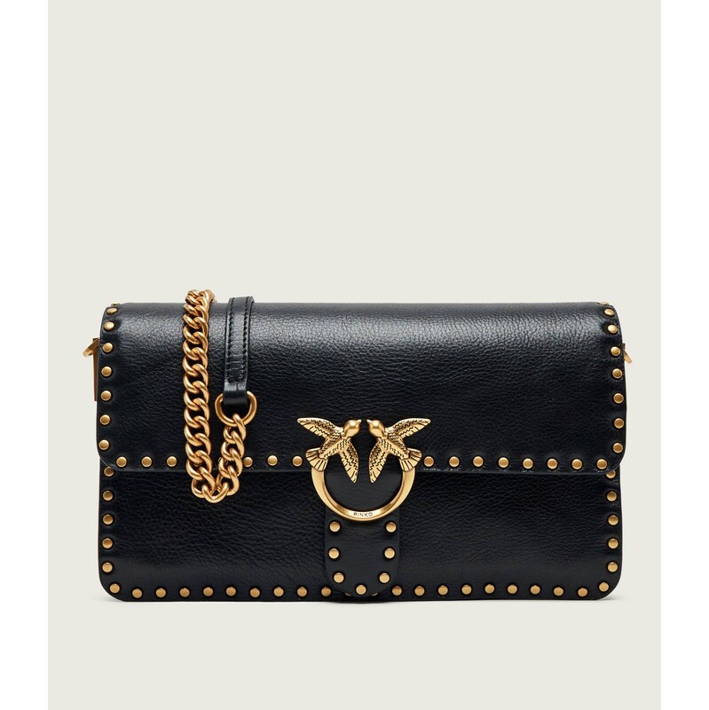 Pinko Kožená crossbody kabelka Love One Slouchy Cl