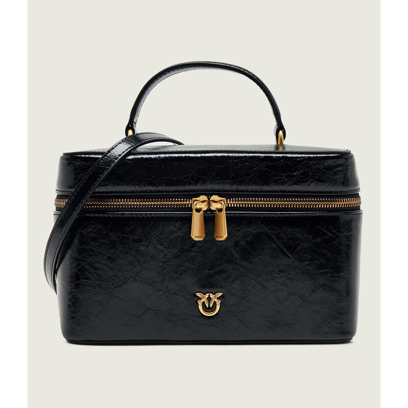 Pinko Kožený kufřík Vanity Case Classic New Shiny