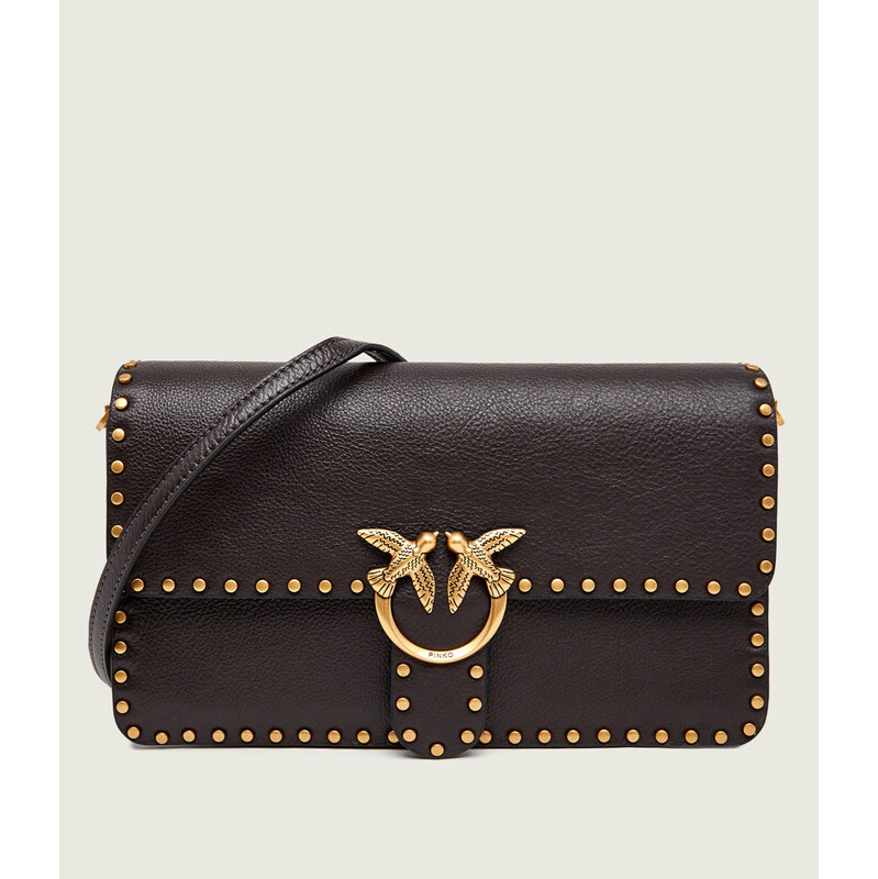 Pinko Kožená crossbody kabelka Love One Slouchy Cl