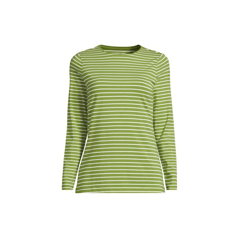 Cotton Modal Long Sleeve Crew Neck Top, Women, size: L, regular,