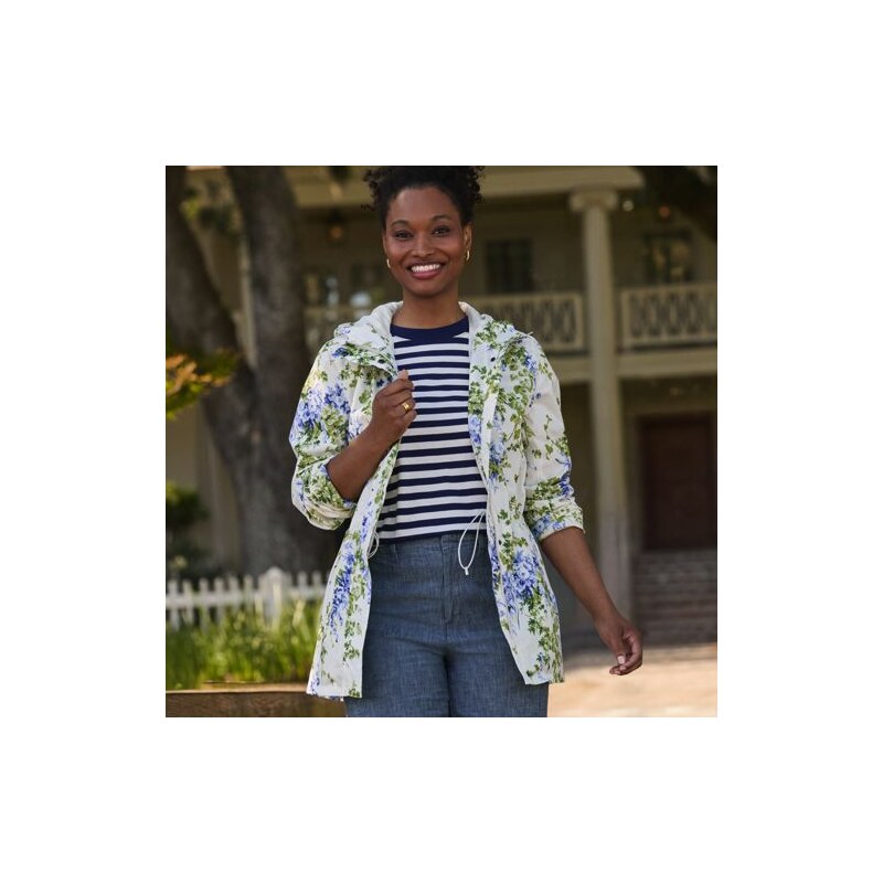 Squall Packable Waterproof Raincoat, Print, Women, size: M,