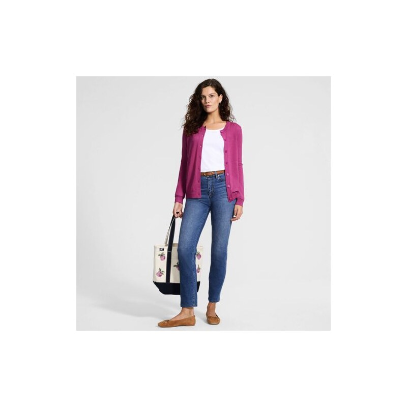 Merino Crew Neck Cardigan, Women, size: XS, regular, Pink, by
