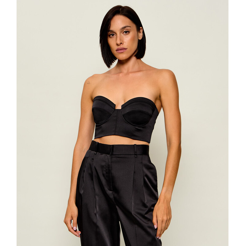 Elisabetta Franchi Saténový top | Cropped Fit