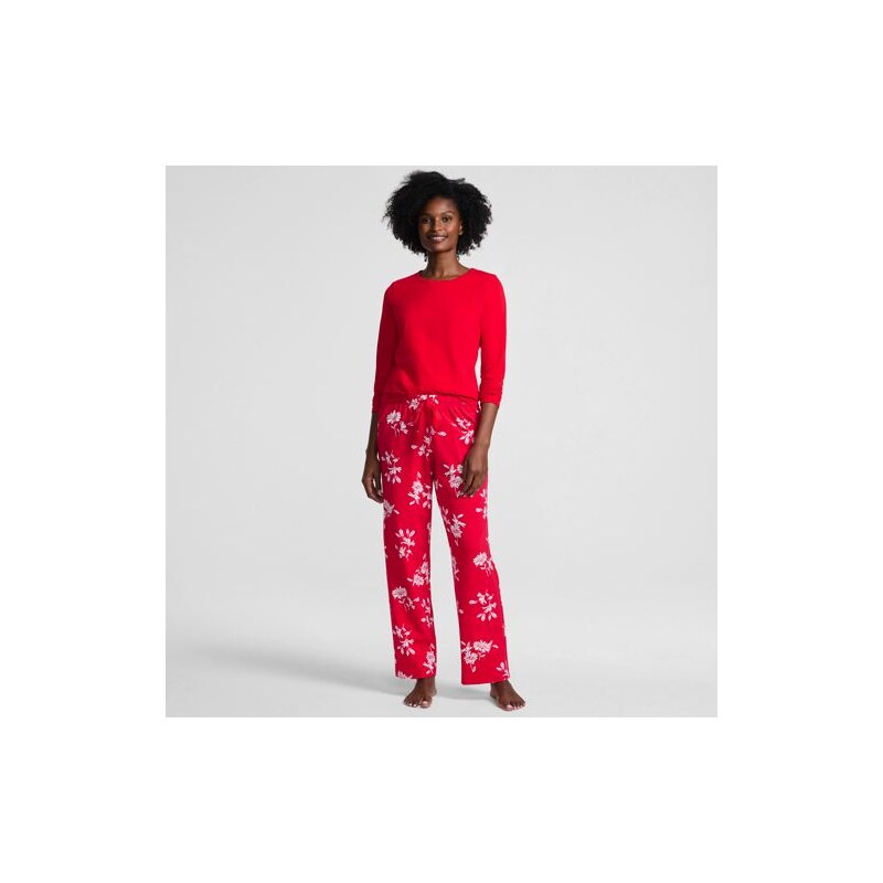 Cotton Jersey Pyjama Set, Women, size: S, petite, Red, Spandex