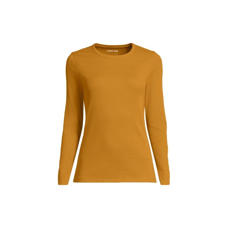 Womens Long Sleeve Micro Rib Top, Women, size: XS, petite,