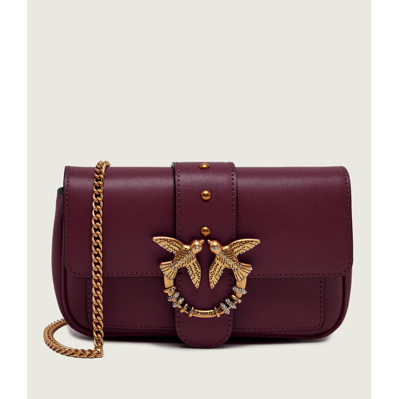 Pinko Kožená crossbody kabelka/psaníčko Love Pocket New Buckle