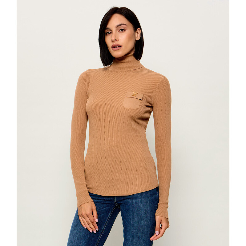 Elisabetta Franchi Rolák | Slim Fit |s příměsí hedvábí