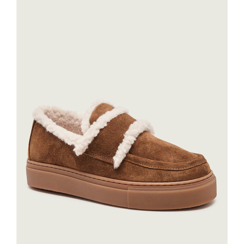 INUIKII Ohřívá mokasíny | semiš | shearling