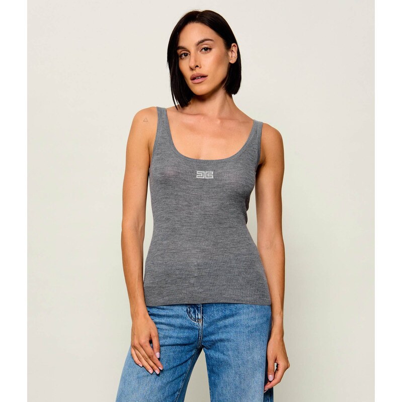 Elisabetta Franchi Vlněný top | Slim Fit