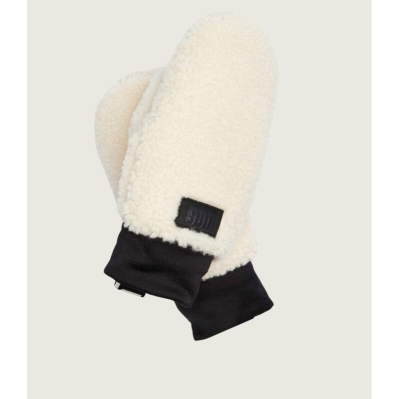 UGG Rukavice fluff s přídavkem kůže