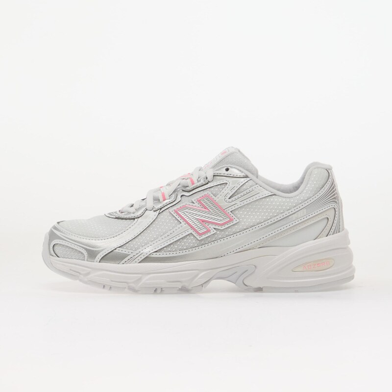 New Balance Kids 740 Silver Metallic/ Signal Pink