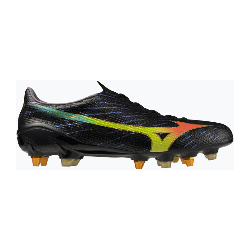 Kopačky Mizuno Alfa III Elite Mix black/lava orange/evening