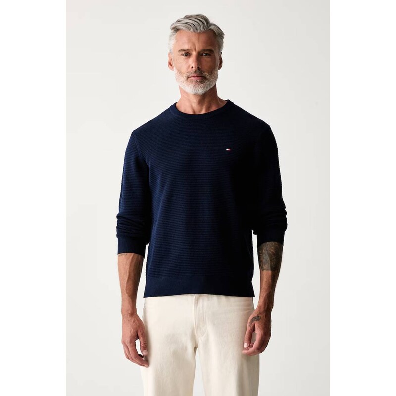 Tommy Hilfiger pánský tmavě modrý svetr