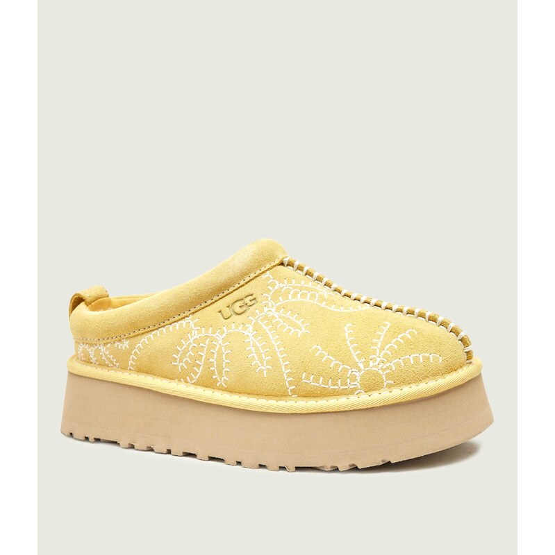 UGG Ohřívá pantofle typu mules Tazz Botanic | semiš | s
