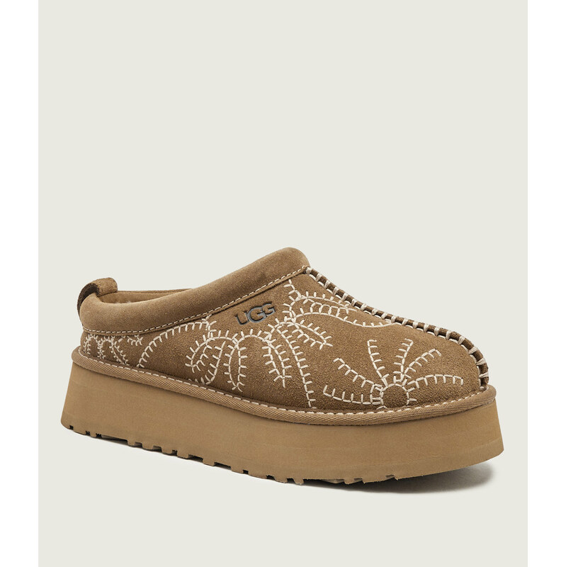 UGG Ohřívá pantofle typu mules Tazz Botanic | semiš | s