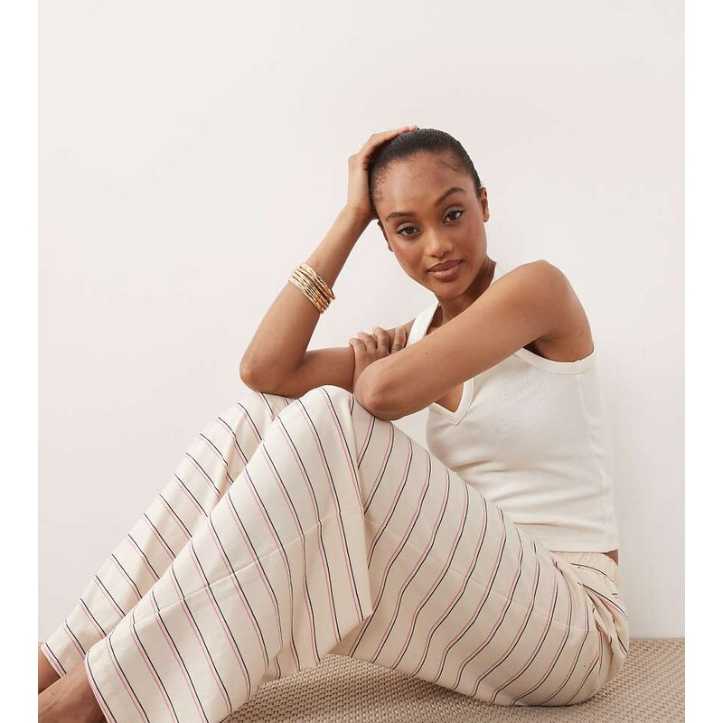 ASOS Tall ASOS DESIGN Tall mix & match cotton pyjama trouser in