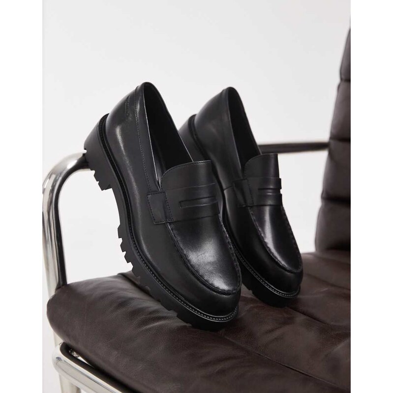 Vagabond Shoemakers Kenova leather chunky loafers in black
