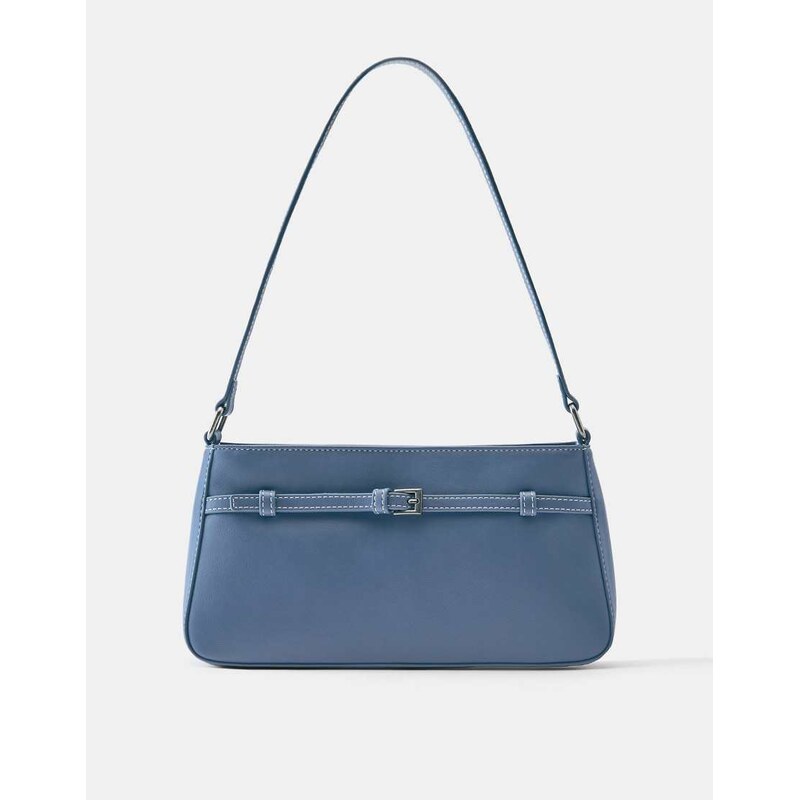 Pull&Bear Buckle shoulder bag in blue