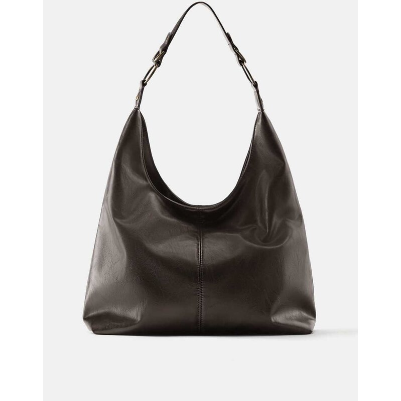 Pull&Bear Distressed tote bag in brown