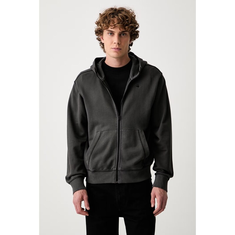 G-Star rozepínací mikina pánská bavlněná Unit washed full zip