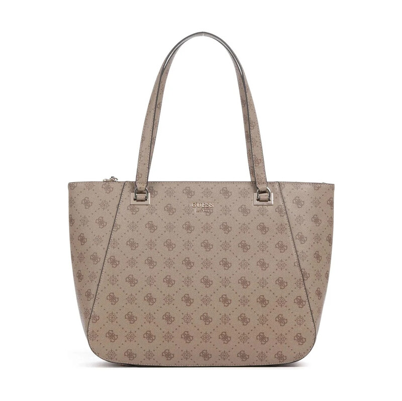 Guess shopper kabelka velká logo hnědá latte