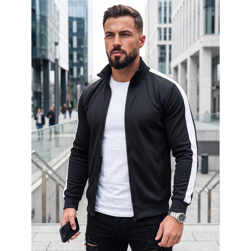 Černá basic mikina na zip